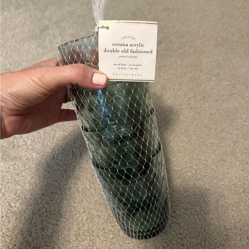 POTTERY Barn Oceana Acrylic Double Old Fashioned